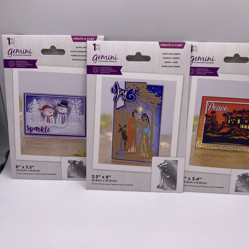 Gemini By Crafters Companion Create A card Papercraft Die,3 Christmas